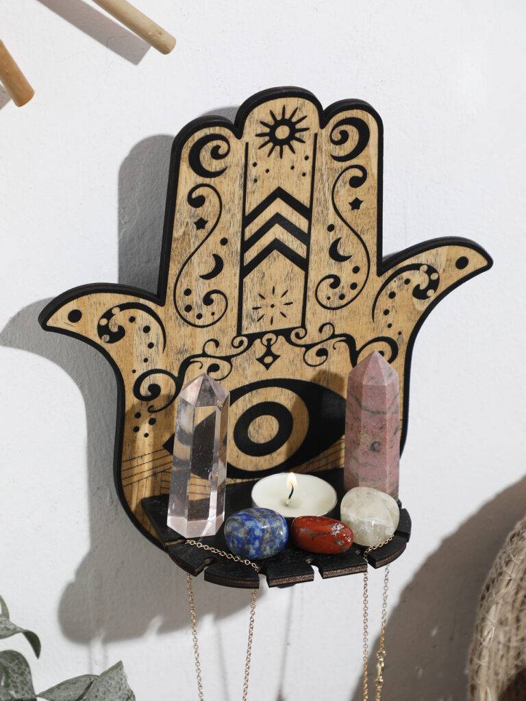 REPISA EN MDF HAMSA O MANO DE FATIMA