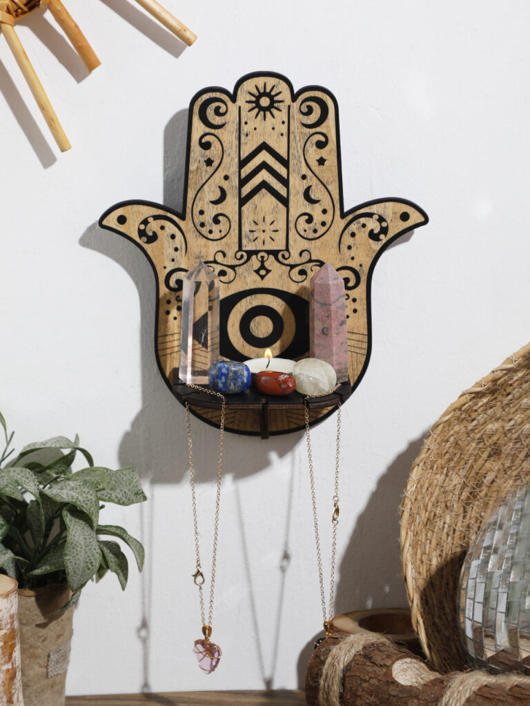 REPISA EN MDF HAMSA O MANO DE FATIMA - Imagen 4