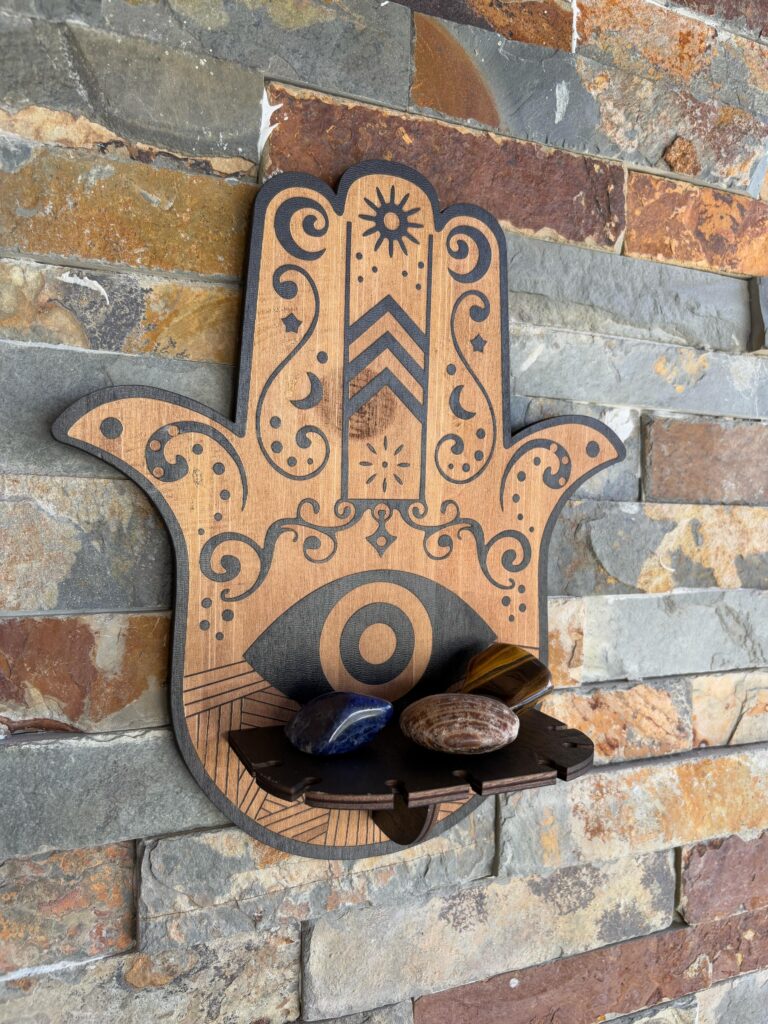 REPISA EN MDF HAMSA O MANO DE FATIMA - Imagen 6
