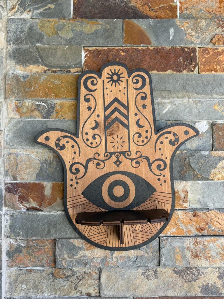 REPISA EN MDF HAMSA O MANO DE FATIMA - Imagen 7