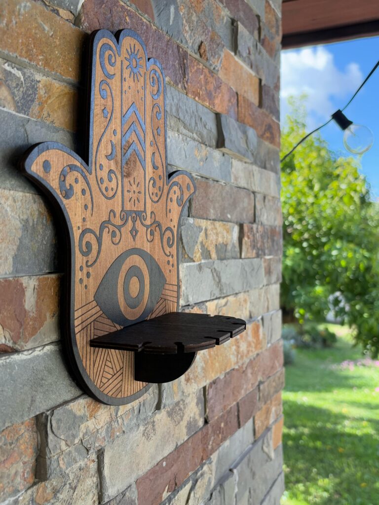 REPISA EN MDF HAMSA O MANO DE FATIMA - Imagen 8