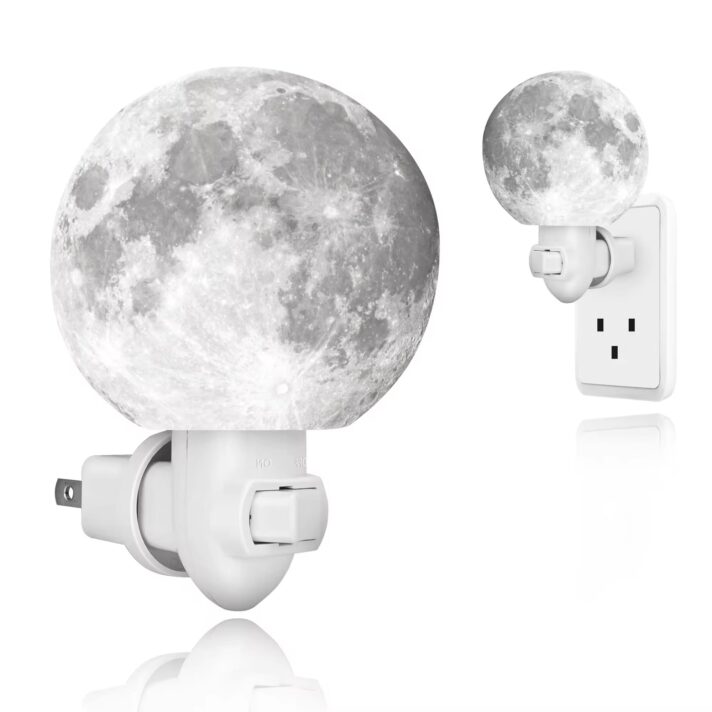 Veladora Luna RGB led con enchufe 360°