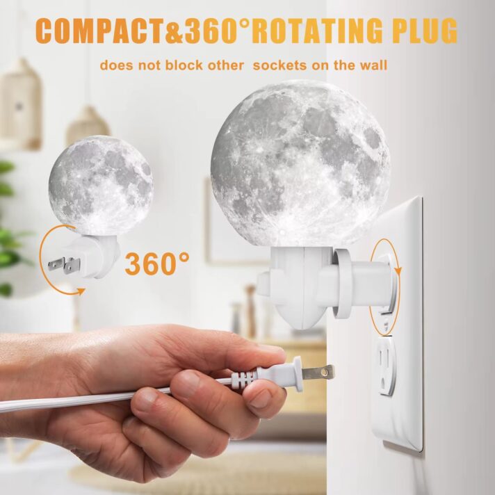 Veladora Luna RGB led con enchufe 360° - Imagen 2