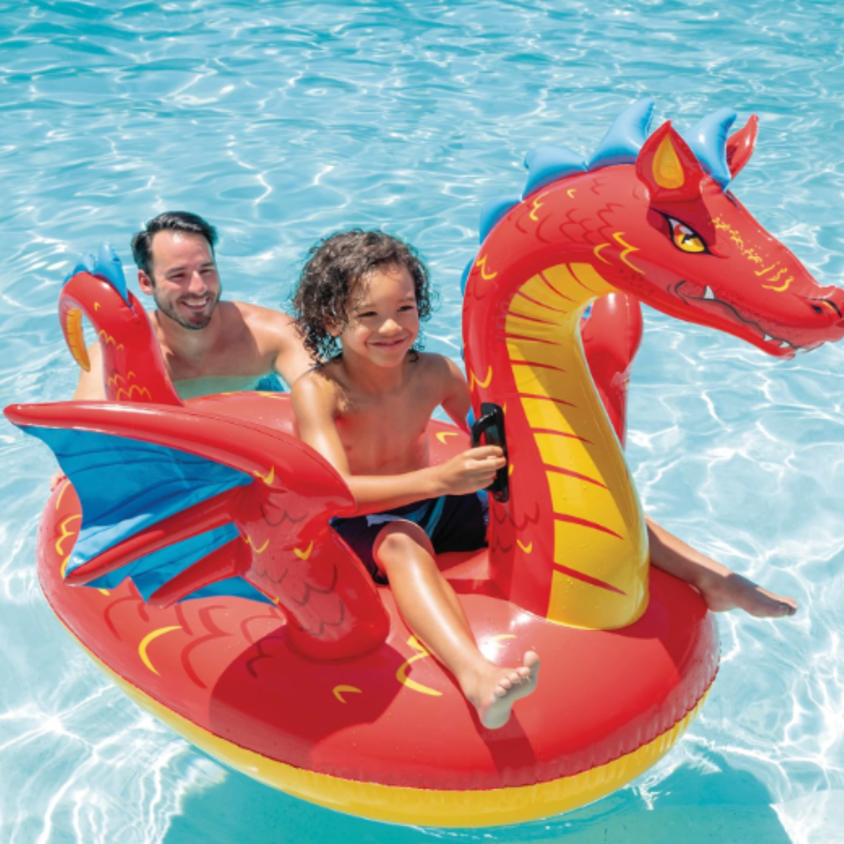 Inflable Dragón Intex para Niños con Agarraderas