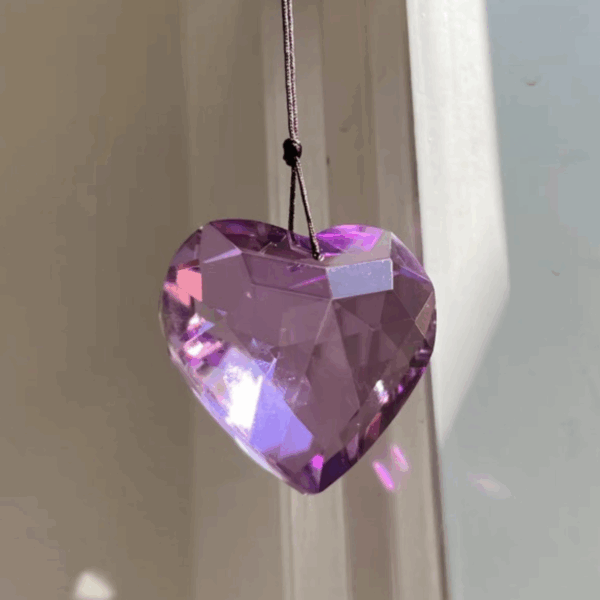 Atrapasol Corazón de Cristal