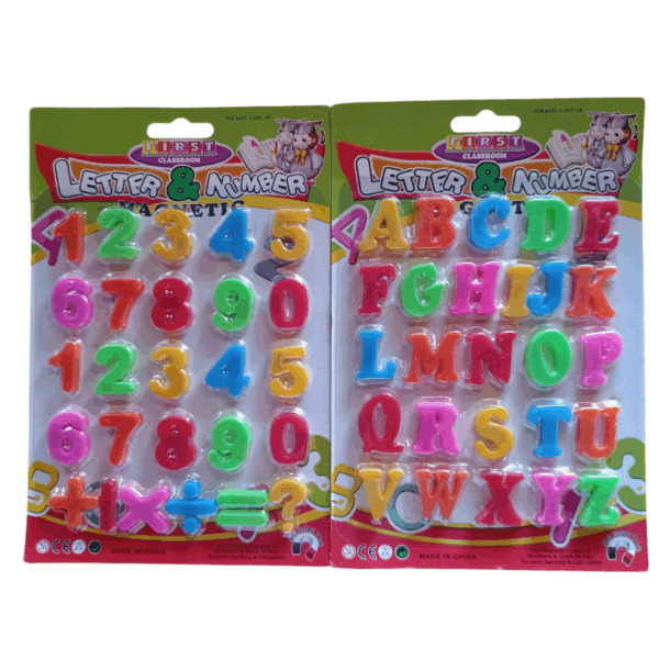 Set de letras y números magnéticos