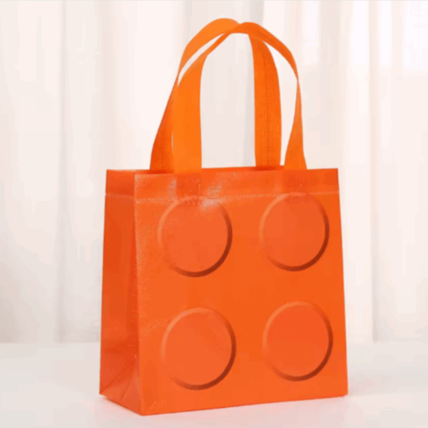 Bolsas de regalo chica en pvc reutilizable 20x20cm -Pack 4 -Diseño Blocks - Imagen 6