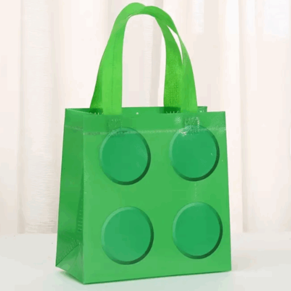 Bolsas de regalo chica en pvc reutilizable 20x20cm -Pack 4 -Diseño Blocks - Imagen 9
