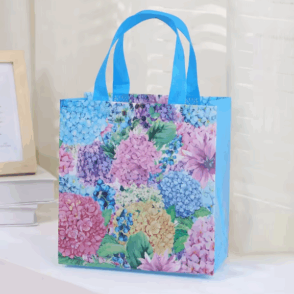 Bolsas de regalo grande en pvc reutilizable 36x32cm - Pack de 4 -Flores - Imagen 3