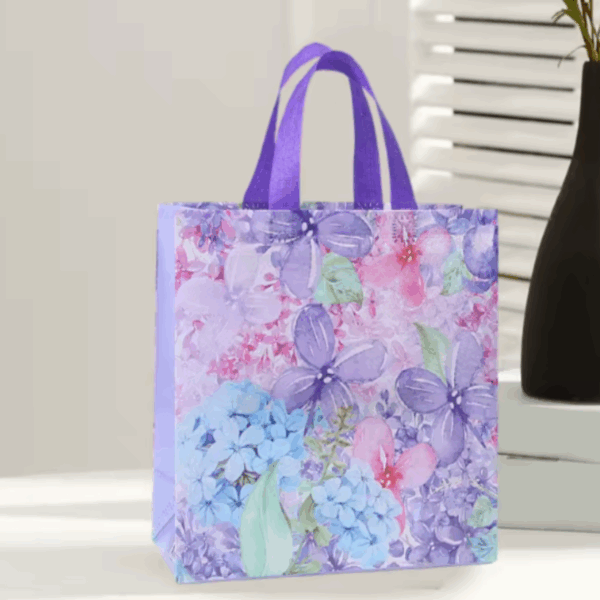 Bolsas de regalo grande en pvc reutilizable 36x32cm - Pack de 4 -Flores - Imagen 5