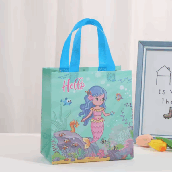 Bolsas de regalo grande en pvc reutilizable 36x32cm - Pack de 4 -Sirenas - Imagen 6