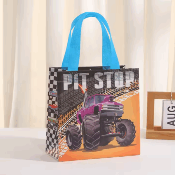 Bolsas de regalo chica en pvc reutilizable 20x20cm -Pack 4 -Diseño Truck - Imagen 4