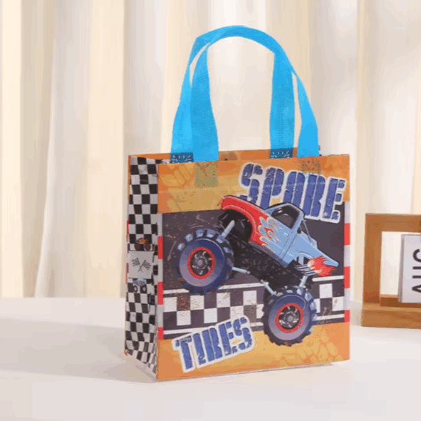Bolsas de regalo chica en pvc reutilizable 20x20cm -Pack 4 -Diseño Truck - Imagen 6