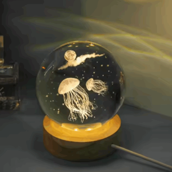Lámpara esfera de cristal  6 cm diámetro - Modelo Medusas - Imagen 2