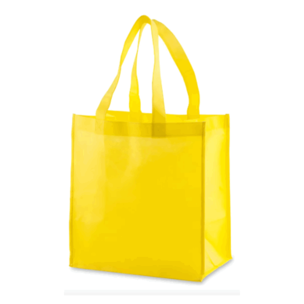 Bolsas de regalo chica en pvc reutilizable 23x22cm -Pack 12 -Color Amarillo