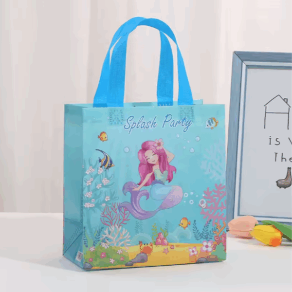 Bolsas de regalo grande en pvc reutilizable 36x32cm - Pack de 4 -Sirenas - Imagen 3