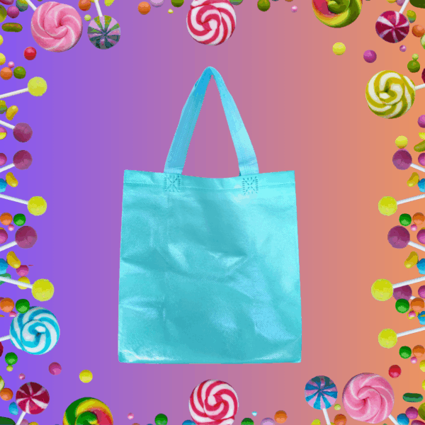 Bolsas de regalo chica en pvc reutilizable 23x22cm -Pack 12 -Color Verde agua - Imagen 3