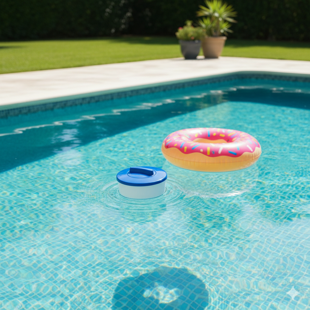 Boya Dosificadora para Piscina – Flotante para Pastillas de Cloro 200g con Regulador - Imagen 5