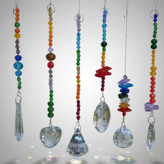 Set de 6 Atrapasoles Cristal Multicolor - Luzuy Importaciones