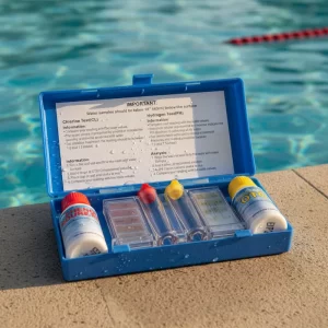 Laboratorio para medir ph y cloro de la piscina