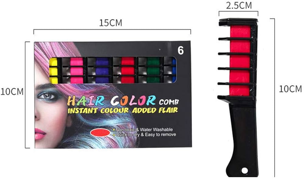 Set de Peines con Color lavable para el Pelo – Diversión Creativa para Fiestas y Cosplay - Imagen 7
