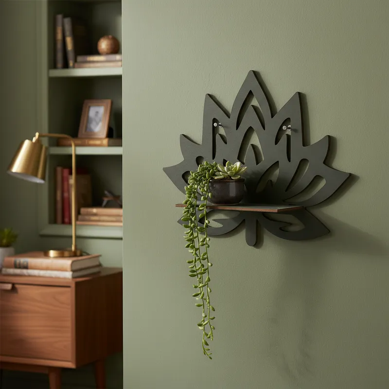 Repisa Pared Flor de Loto MDF | Decoración Zen y Espiritual - Imagen 3