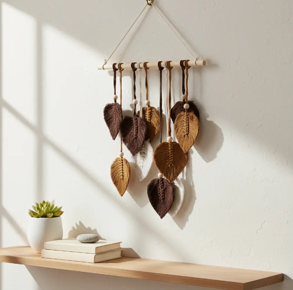 Colgante Macramé Hojas para Pared | Decoración Boho Moderna - Imagen 5