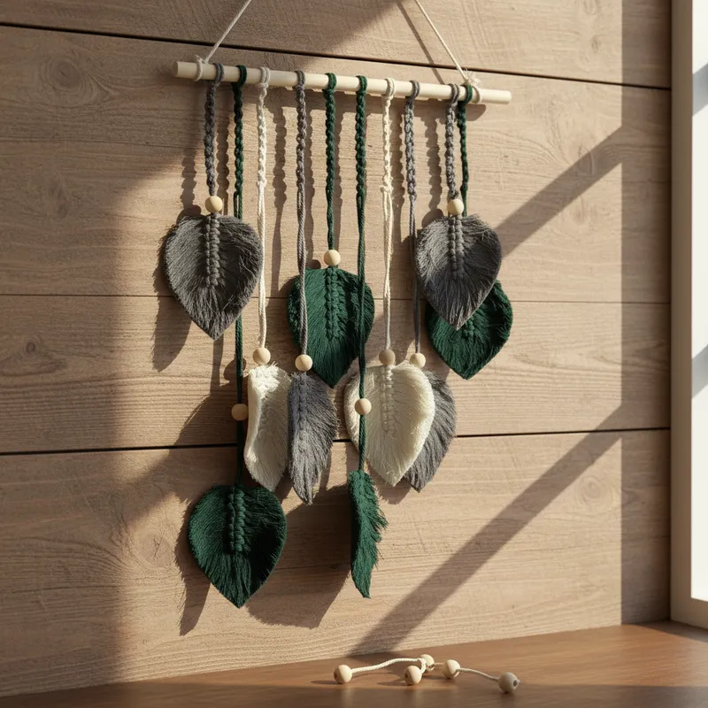Colgante Macramé Hojas para Pared | Decoración Boho Moderna - Imagen 9