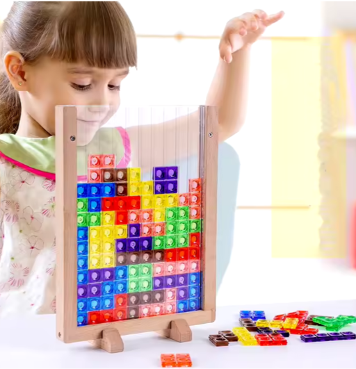 Juego Tetris de Mesa Didáctico con Bloques de Colores | Juego Educativo Niños - Imagen 4