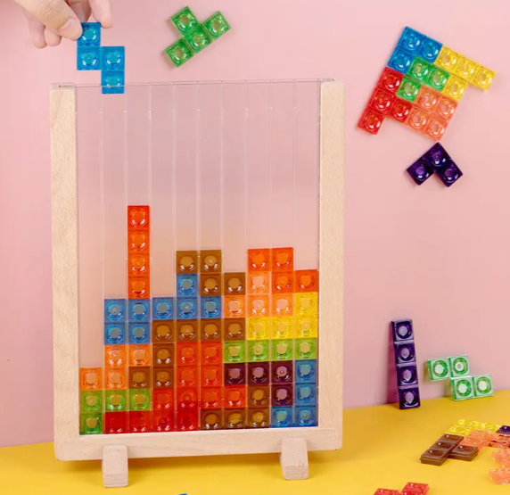 Juego Tetris de Mesa Didáctico con Bloques de Colores | Juego Educativo Niños