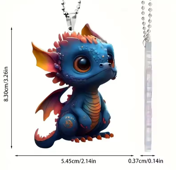 Colgantes Acrílicos de Dragones de 8 cm - Imagen 2